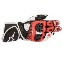 Alpinestar Gp Plus R2 Leather Glove Black White Fluro Red
