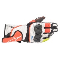 Alpinestars SP2 V3 Leather Motorcycle Gloves - Black/White/Yellow/Red