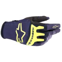 Alpinestars 2023 Techstar Gloves - Night Navy/Yellow Fluo
