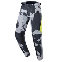 Alpinestars 2023 Youth Racer Tactical Pants - Cast Gray Camo/Yellow Fluo