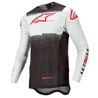 Alpinestars 2022 Supertech Foster Motorcycle Jersey - Black/White/Fluro Red