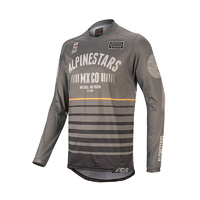 Alpinestars 2020 Racer Tech Flagship Motorcycle Jersey 56 - Black/Dark/Grey/Orange