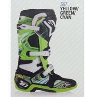Alpinestars 14 Tech 10 Graphic Decal Boot Kits 11-14 - Yellow/Green/Cyan