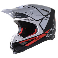 Alpinestars M8 Factory Motorcycle Helmet - White/Black/Red