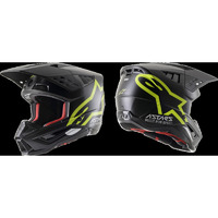 Alpinestars SM5 Compass ECE Motorcycle Helmet - Matte Black/Fluro Yellow