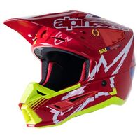 Alpinestars Supertech M5 Action Helmet - Bright Red/White/Yellow Fluo Glossy