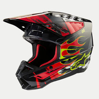 Alpinestar SM5 Rash Motorcycle Helmet Ece 22.06 Dark Gray Bright Red Gloss / 54