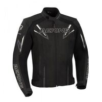 Bering Skope Leather Motorcycle Jacket - Black/Grey