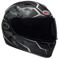 Bell Qualifier Stealth Camo Motorcycle Helmet - Matte Black/White