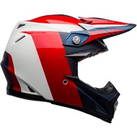 New Bell Moto-9 Motorcycle Helmet Flex Divison Matte Gloss White/Blue/Red 