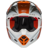 New Bell Moto-9 Motorcycle Helmet Flex Division Matte Gloss White/Orange/Sand 