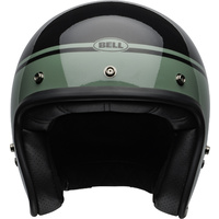 New Bell Custom 500 Motorcycle Helmet Streak Black/Green 