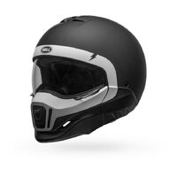 Bell Broozer Cranium Motorcycle Helmet - Matte Black/White