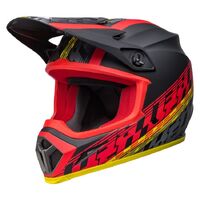 Bell MX-9 MIPS Offset Motorcycle Helmet - Black/Red/Yellow