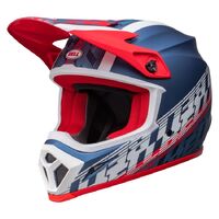 Bell MX-9 MIPS Offset Motorcycle Helmet - Blue/Red/White