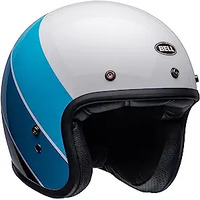 Bell Custom 500 Riff Jet Road Motorcycle Helmet White /Blue (Sm)