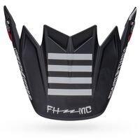 Bell Moto-9 Flex Fasthouse Tribe Helmet Peak -  Matte/Gloss Black/White
