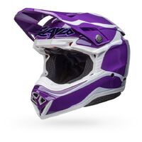 Bell Moto-10 Spherical Slayco Motorcycle Helmet - Purple/White