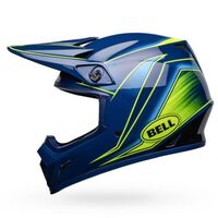 Bell MX-9 MIPS Zone Motorcycle Helmet - Gloss Navy/Retina