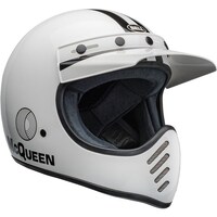 Bell Moto-3 Steve Mcqueen Ags Motorcycle Helmet White /Black  (Lg)
