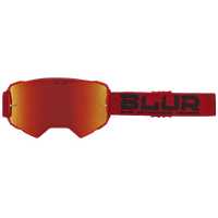 Blur B-60 Motorcycle Goggle Phoenix Matt Red Lens