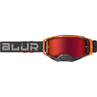 Blur B-40 Off Road Motorcycle Goggle Grey/Orange (Orange Lens)