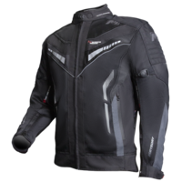 Motodry Men's All Seasons Dual-Liner Motorcycle Jacket  - Black