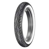 Dunlop D401 OE Harley-Davidson White Wall Motorcycle Tyre Front - 100/90-19 57H ST