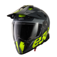 Esd E30 Graphic E301 Motorcycle Helmet - Black/Grey/Fluro Yellow