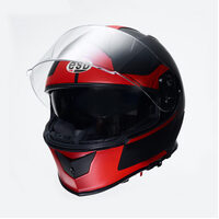 ESD E20 Full Face Motorcycle Helmet - Black/Red