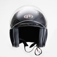 ESD E10  Open Face Motorcycle Helmet - Matte Black