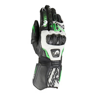 Furygan Fit R2 Motorcycle Gloves - Black/White/Fluro Green