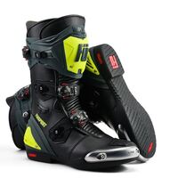 Fusport XR1 Motorcycle Boots - Black/D'Grey/Fluro Yellow