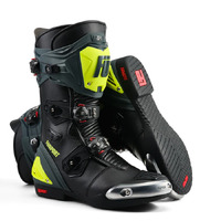 Fusport XR1 Perforated  Motorcycle Boot  Black/Fluro Yellow Size 