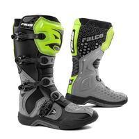 Falco Level Off Road Motorcycle Boots - Grey/Fluro Yellow