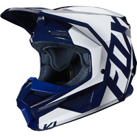 New Fox Youth V1 Prix   Motorcycle Helmet Ece Navy       