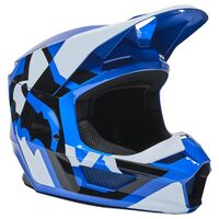 Fox Youth V1 Lux Off Road Motorcycle Helmet Ece Blue