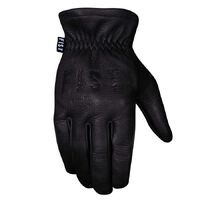 Fist The Rig Leather Motorcycle Gloves - Black