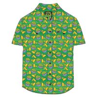 Fist Chips N Guac Party Motorcycle Shirt - Green/Yelllow