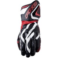 Five RFX-3 Replica Motorcycle Leather Gloves Small/8 - Black/Red