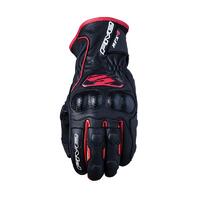 Five RFX-4 Motorcycle Leather Gloves 3X-Large/13 - Black/Red