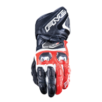 Five RFX-3 Motorcycle Leather Gloves - Black/Red