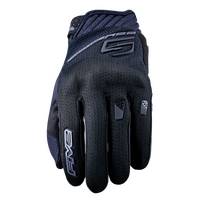 Five 2022 RS-3 Evo Airflow Motorcycle Gloves  - Black