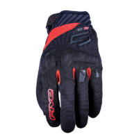 Five RS-3 Evo Motorcycle Gloves - Black/Red