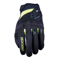 Five RS-3 Evo Motorcycle Gloves - Black/Fluro Yellow