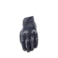 Five Stunt Evo Motorcycle Leather Gloves - Black