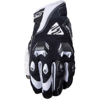 Five Stunt Evo Motorcycle Gloves - Black/White