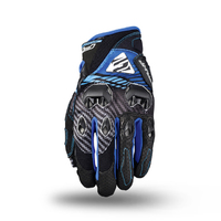 Five Stunt Evo Motorcycle Gloves - Fibre/Blue