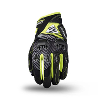 Five Stunt Evo Motorcycle Gloves - Fibre/Fluro Size:8/Small