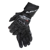 Rjays Long Cobra 2 Carbon Ladies Leather Gloves - Black X-Large